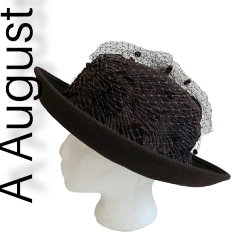 A August Brown wool derby hat